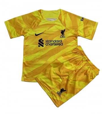 Maillot de foot Liverpool Gardien de but Domicile enfant 2023-24 Manches Courte (+ pantalon court)